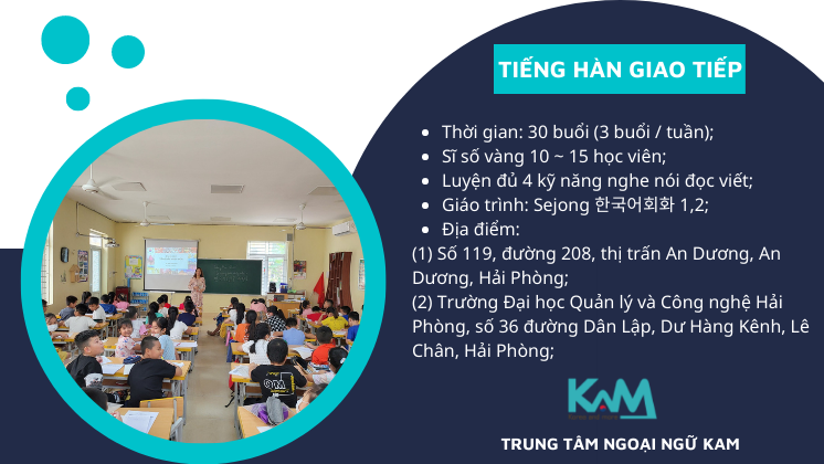 LỚP TIẾNG HÀN GIAO TIẾP CƠ BẢN